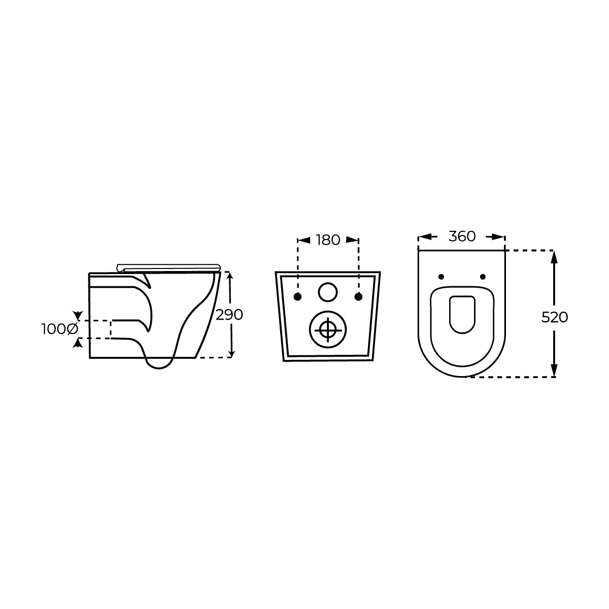 Inodoro suspendido Durante Mate - Thebath