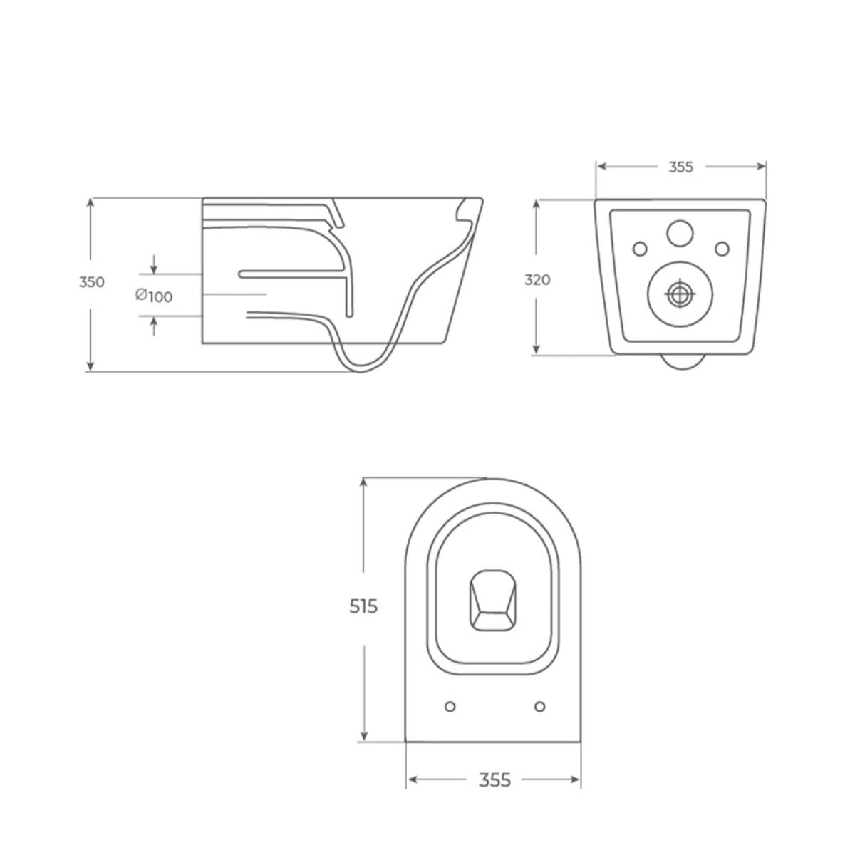 Inodoro suspendido Rimless Bolonia - Thebath