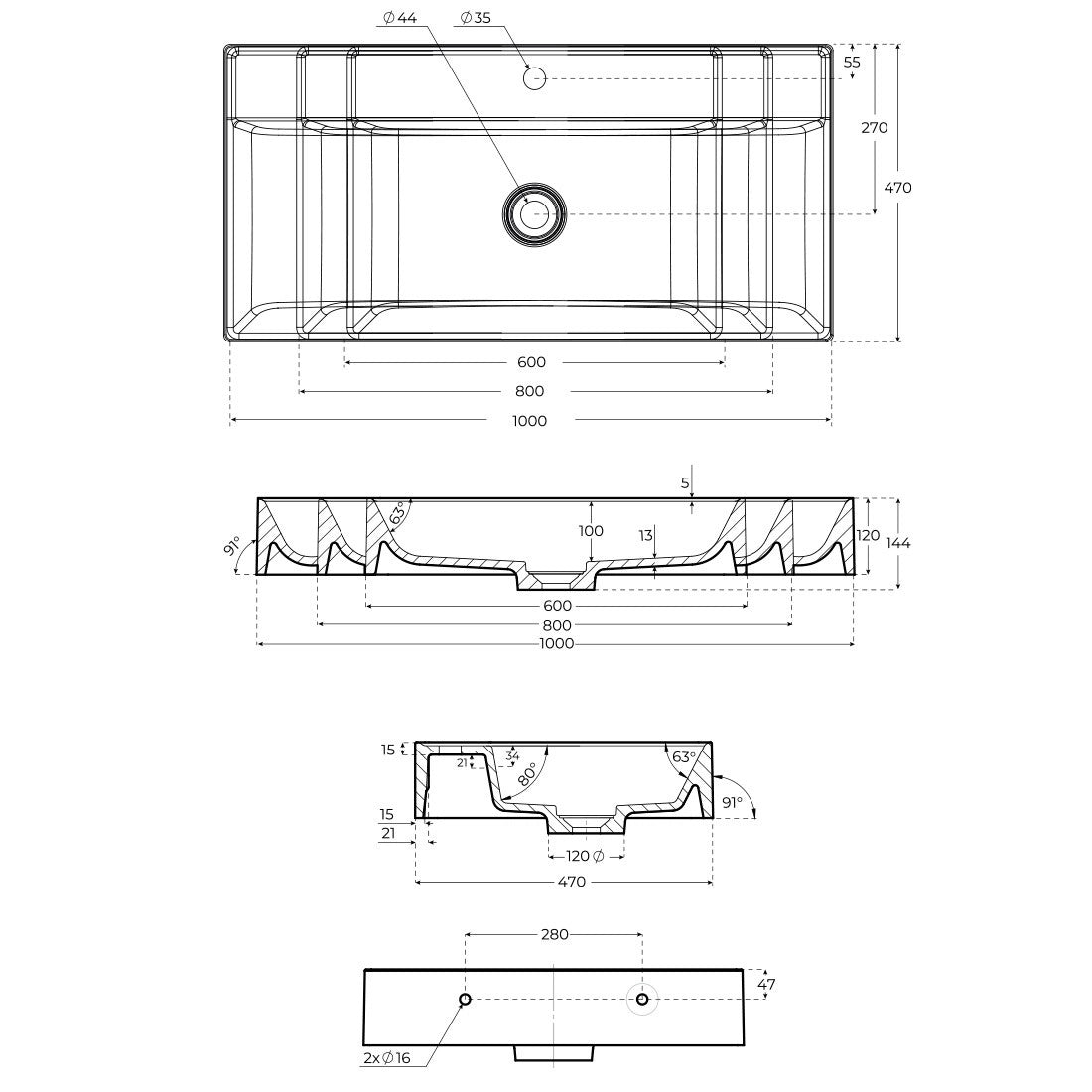 Lavabo carga mineral Dukan