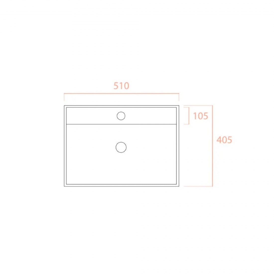 Lavabo ceramica de fondo reducido