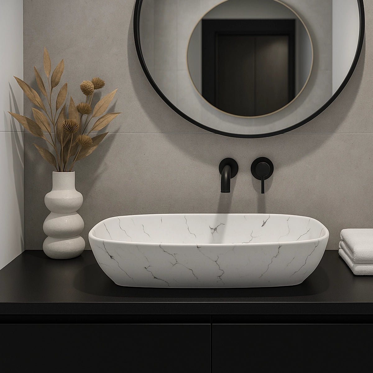 Lavabo cerámica sobre encimera Oriol - Thebath