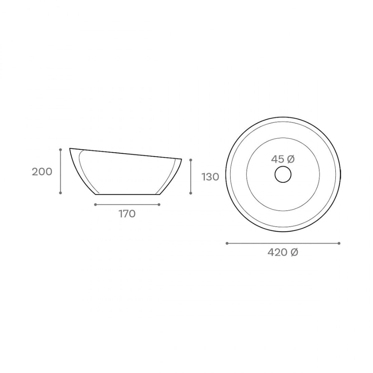 Lavabo de mármol natural Adwa