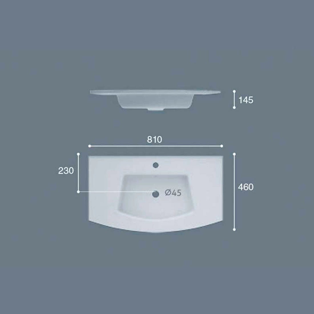 Lavabo de resina Curve