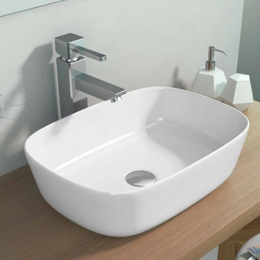 Lavabo cerámica extra fino sobre encimera Abby