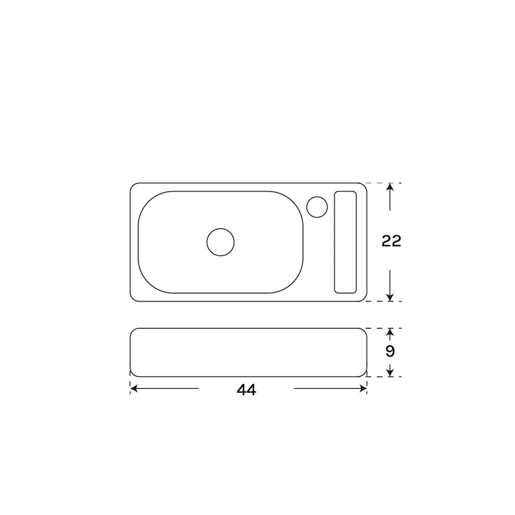 Lavatório reduzido de Grama