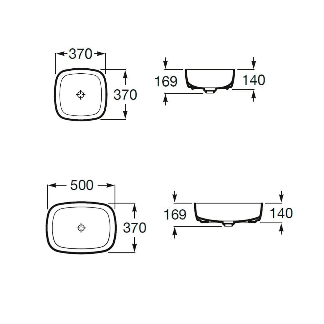 Lavabo Roca sobre encimera Soft