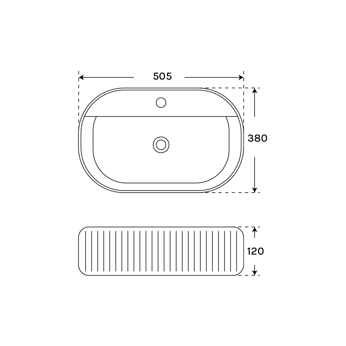 Lavatório oval branco Seul