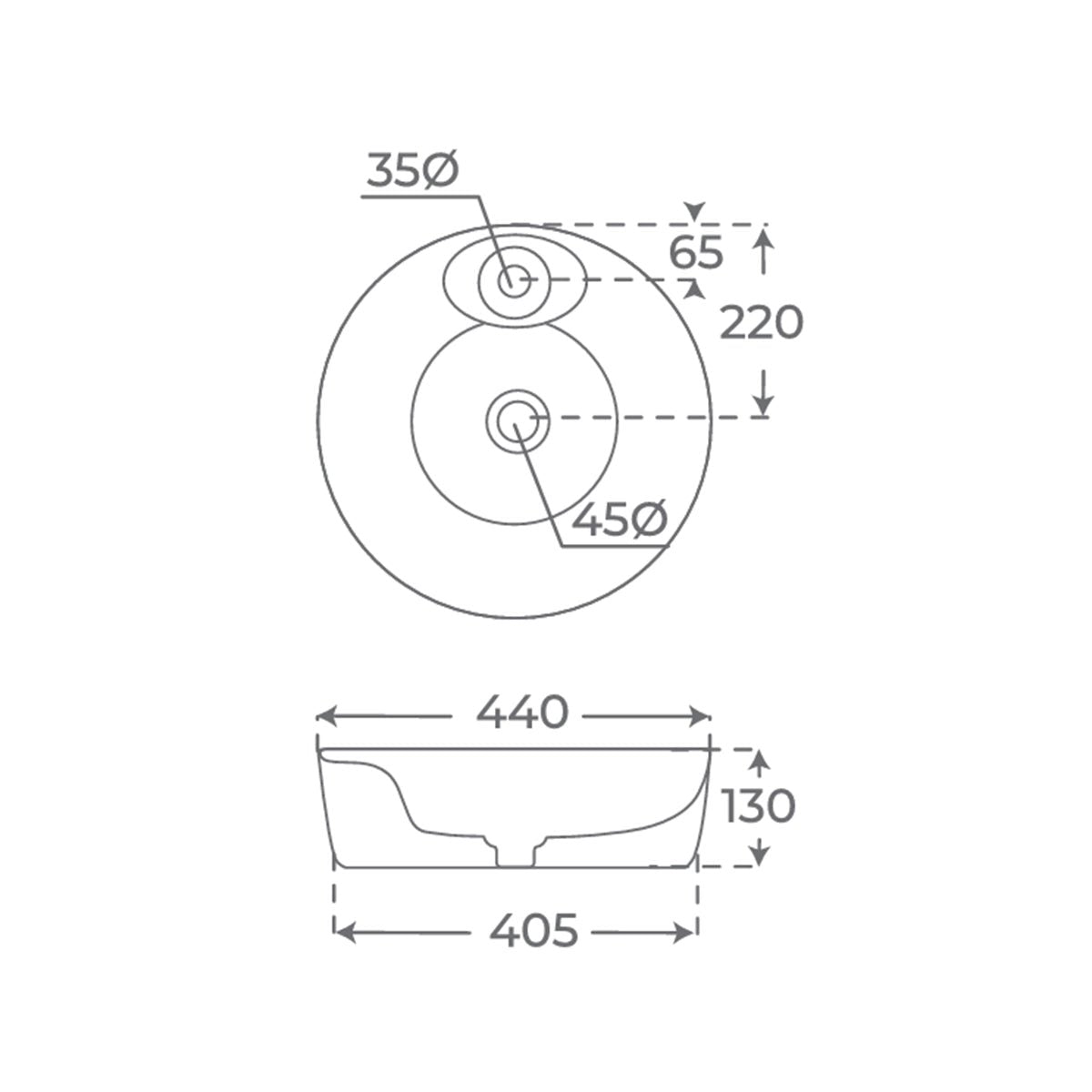 Lavabo sobre encimera Adalis