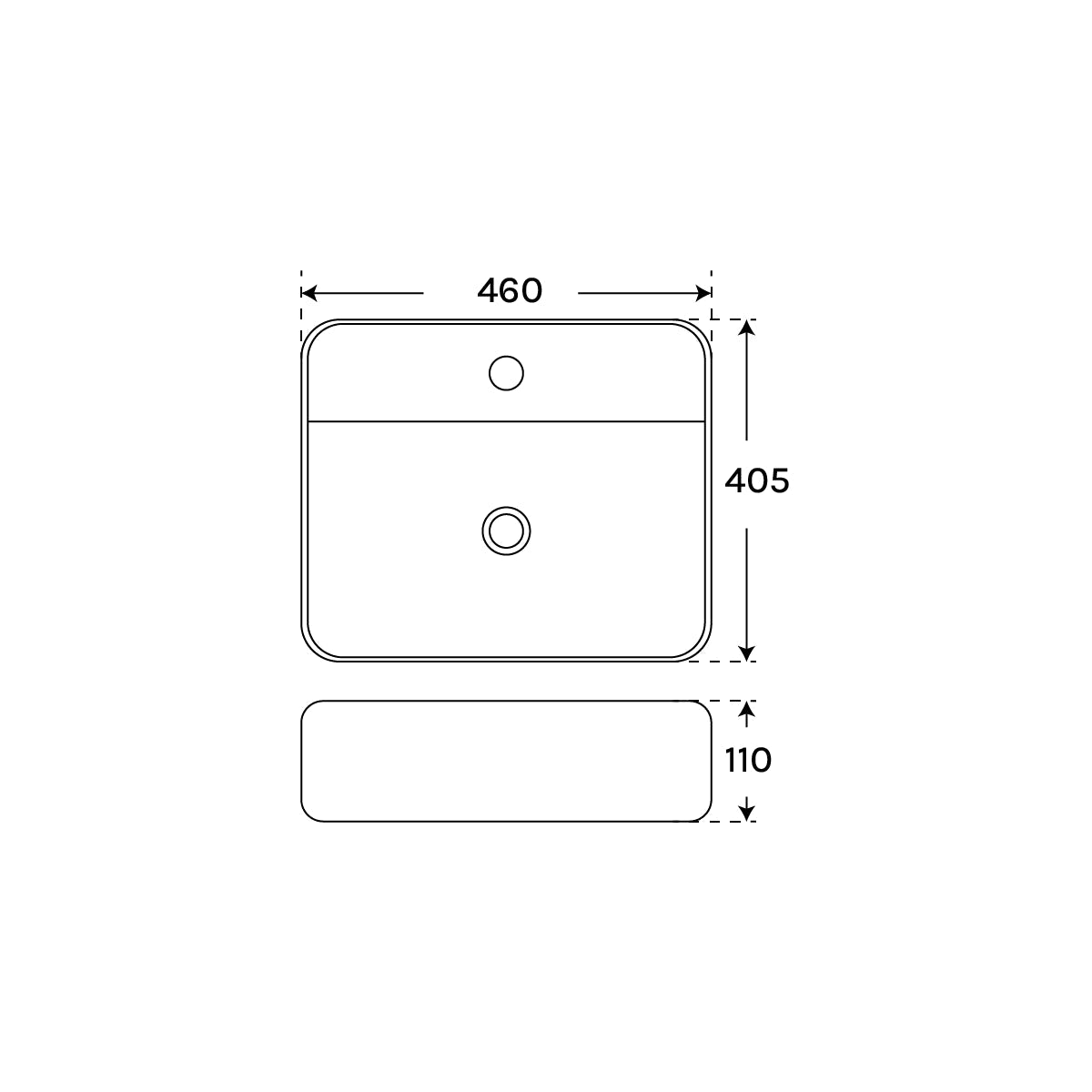 Lavabo sobre encimera blanco Einar - Thebath