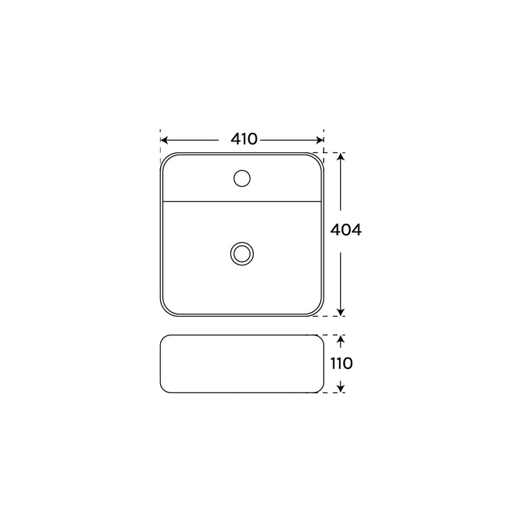 Lavatório de bancada branca Einar