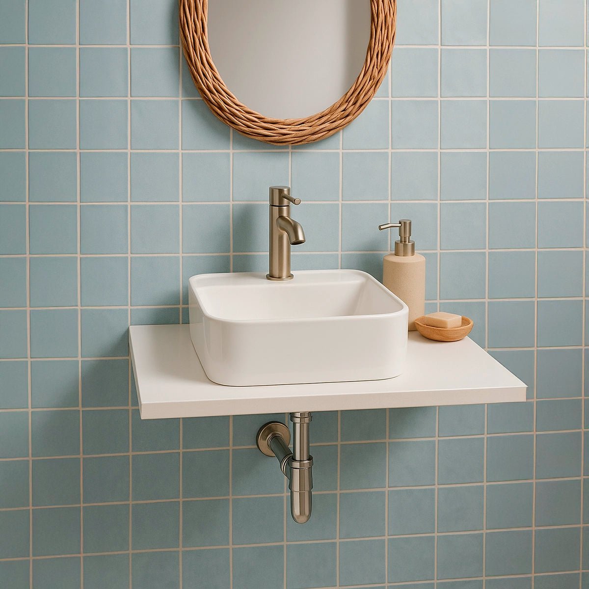 Lavabo sobre encimera blanco Einar - Thebath