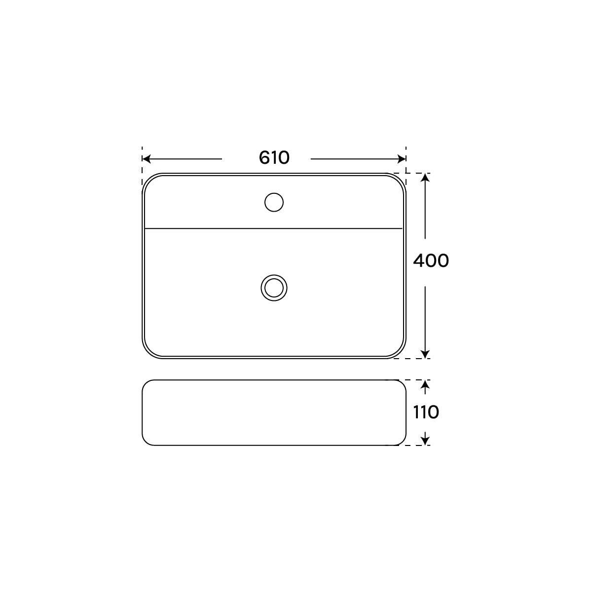 Lavabo sobre encimera blanco Einar - Thebath