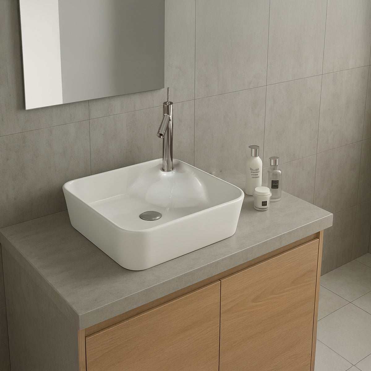 Lavabo sobre encimera cuadrado Aloa - Thebath