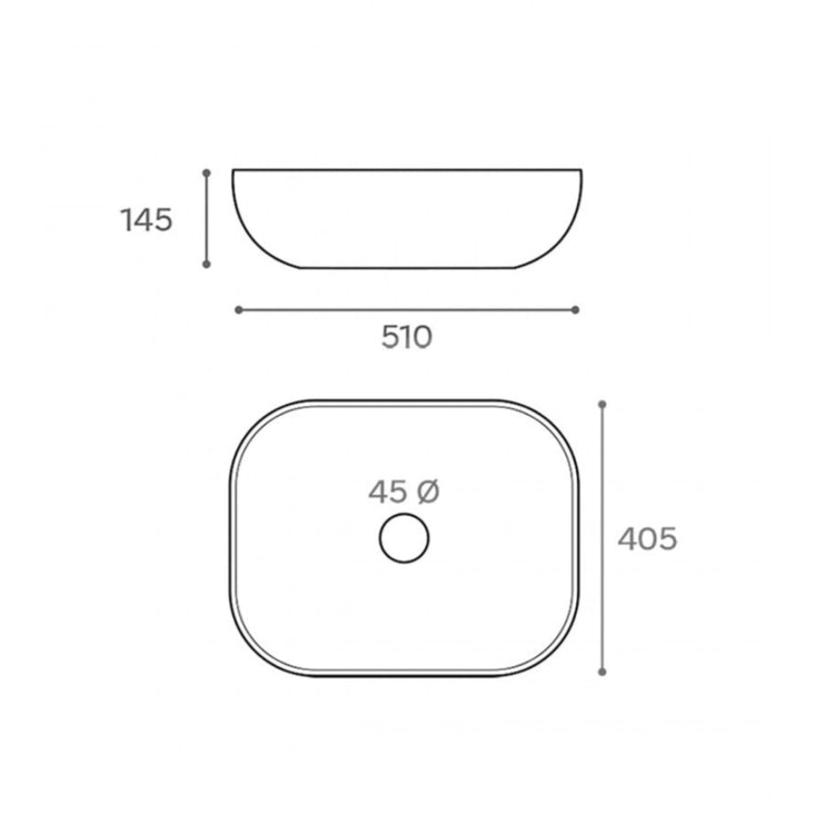 Lavatório de bancada de cerâmica Beira