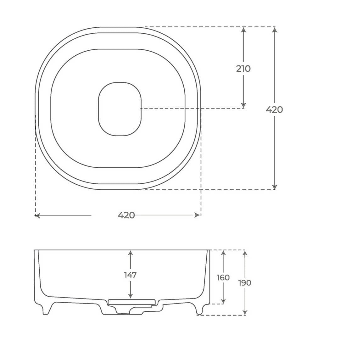 Lavabo sobre encimera Gobie
