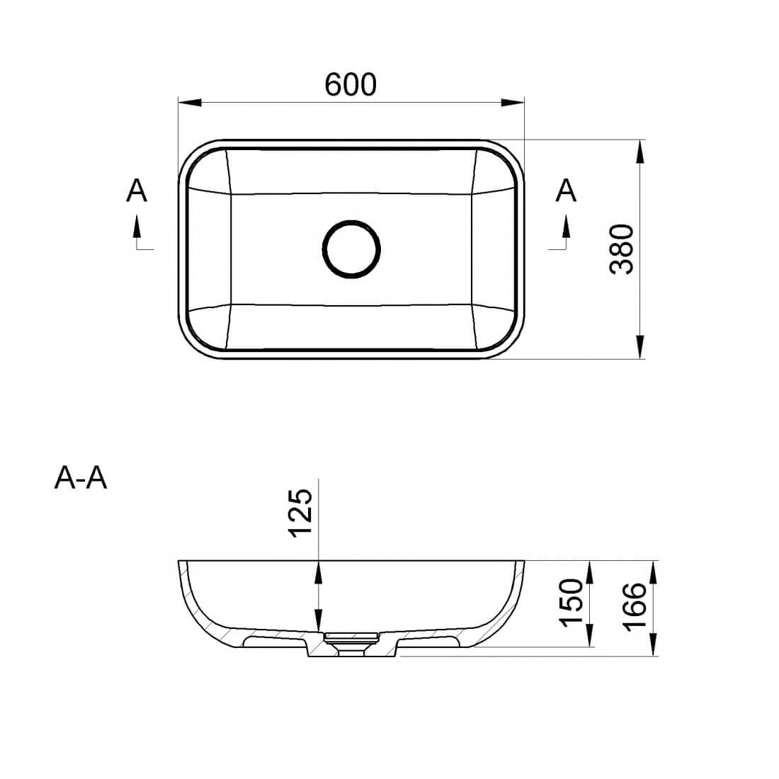 Lavabo sobre encimera Lika