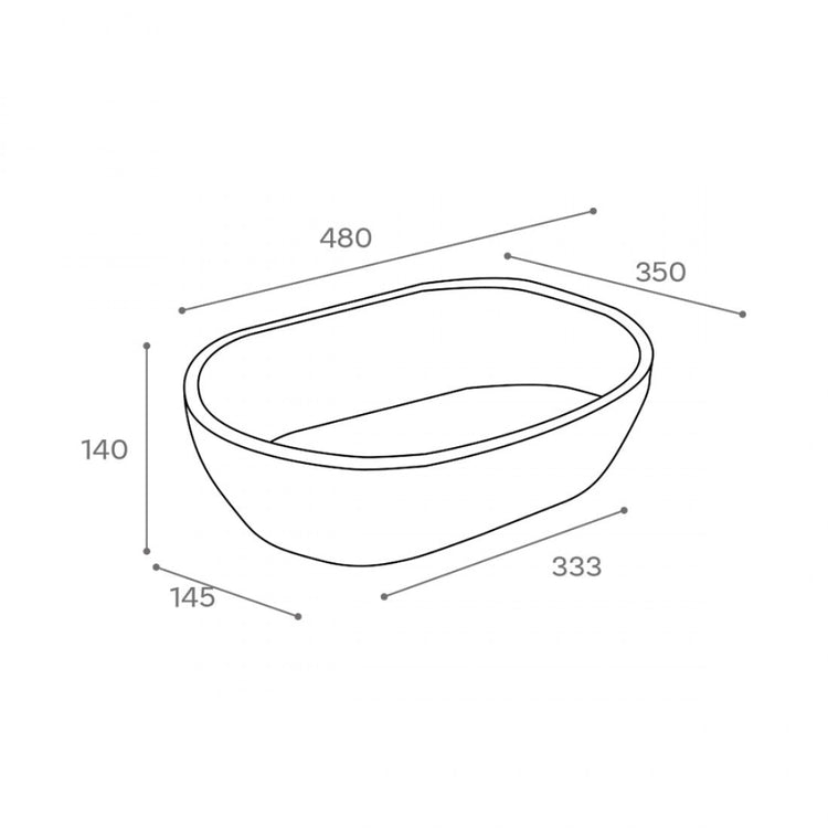 Bacia sobre bancada Milan Solid