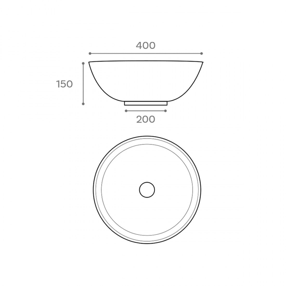 Lavabo sobre encimera Navia