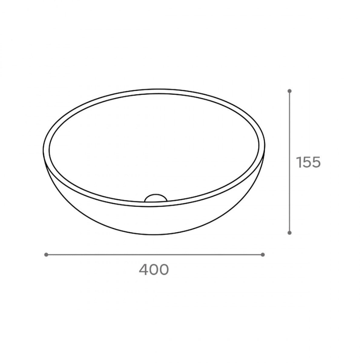 Lavabo sobre encimera redondo Circle Solid