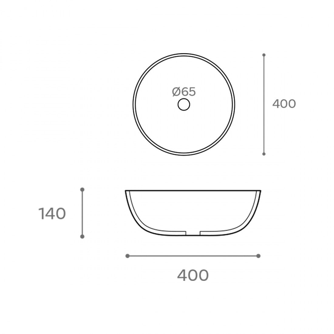 Lavabo sobre encimera Terrazo mate