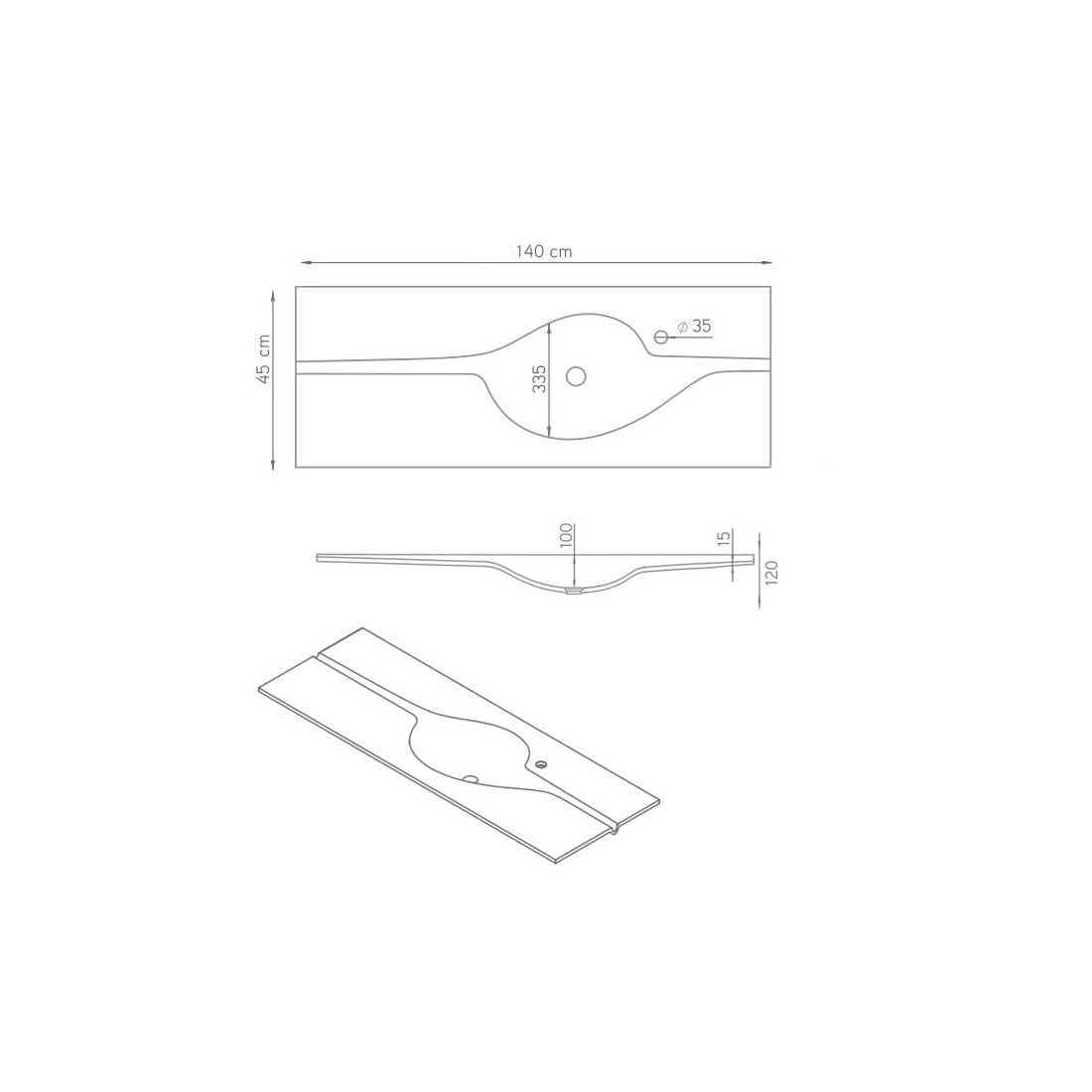 Lavabo sobre mueble OvulaPlus