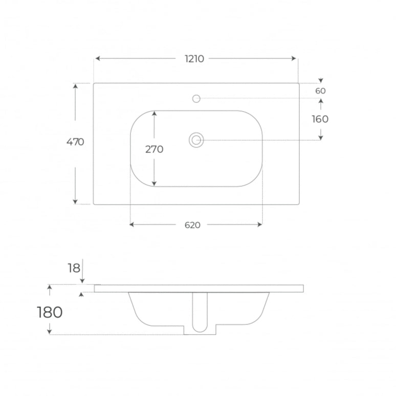Lavabo sobre mueble Shiba brillo