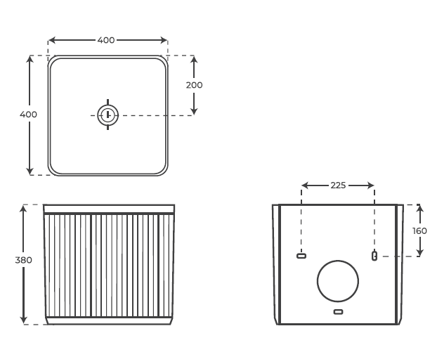 Lavabo suspendido moderno Aina - Thebath