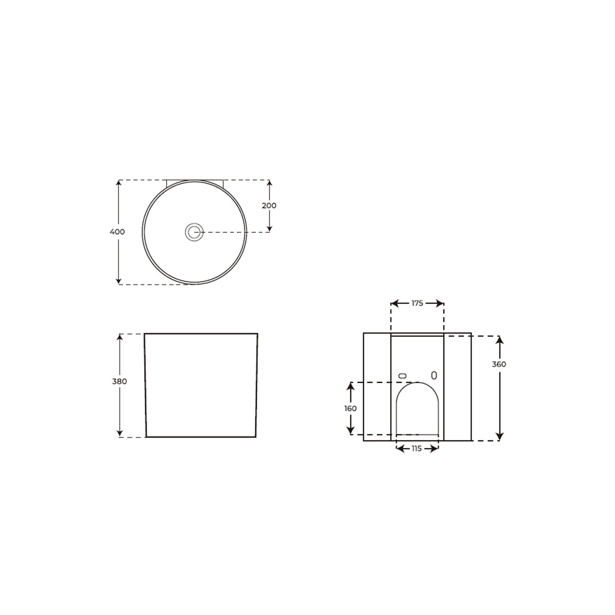 Lavabo suspendido moderno Ginger Mate - Thebath