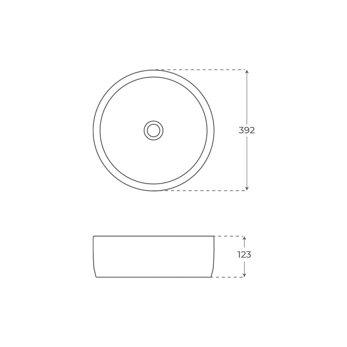 Lavabo verde oscuro redondo Jana - Thebath