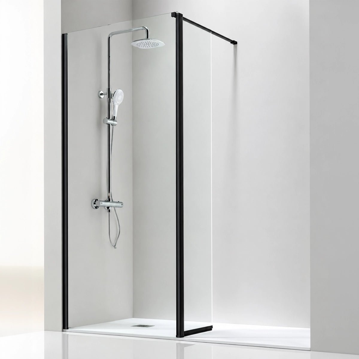 Mampara fija con puerta abatible Giro - The Bath