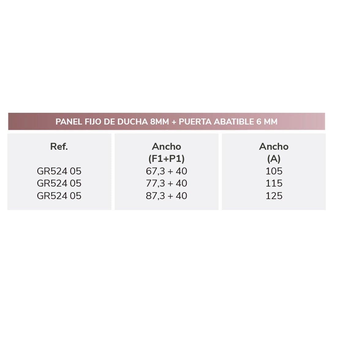 Mampara fija con puerta abatible Giro