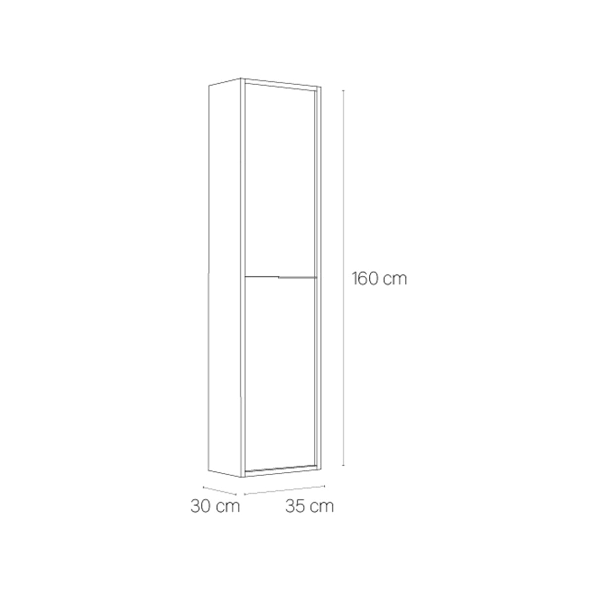 Mueble auxiliar baño suspendido Doly - Thebath