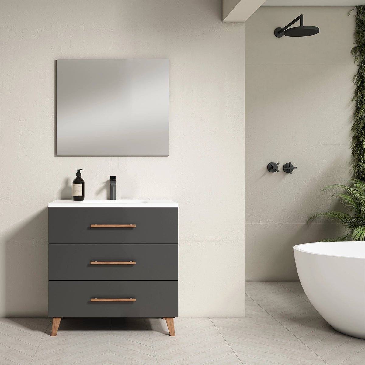 Mueble baño 3 cajones Fusta - Thebath