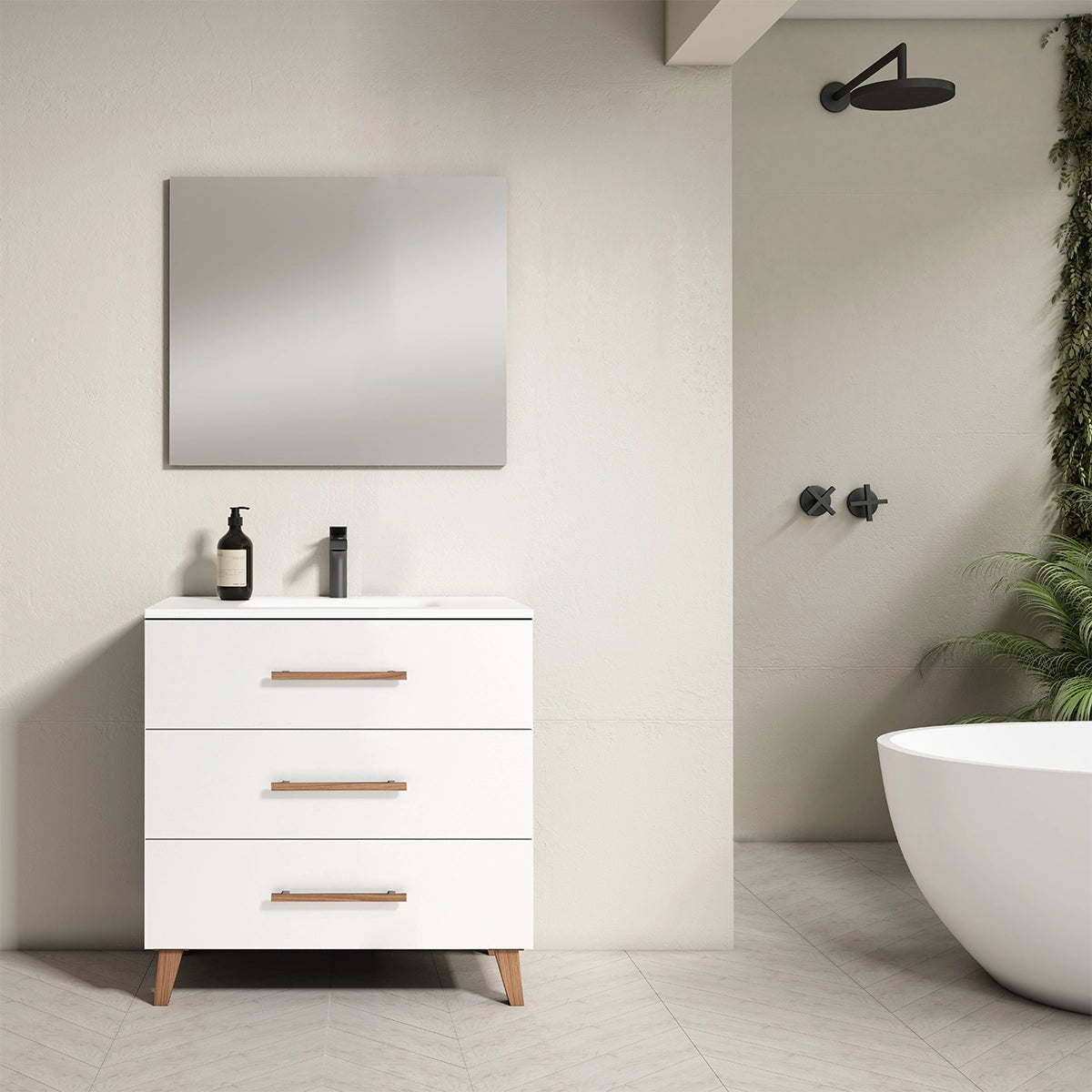 Mueble baño 3 cajones Fusta - Thebath