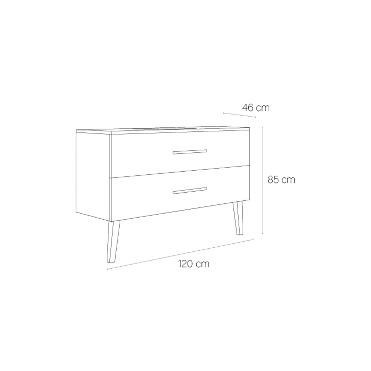Mueble baño MDF con lavabo Fusta - Thebath