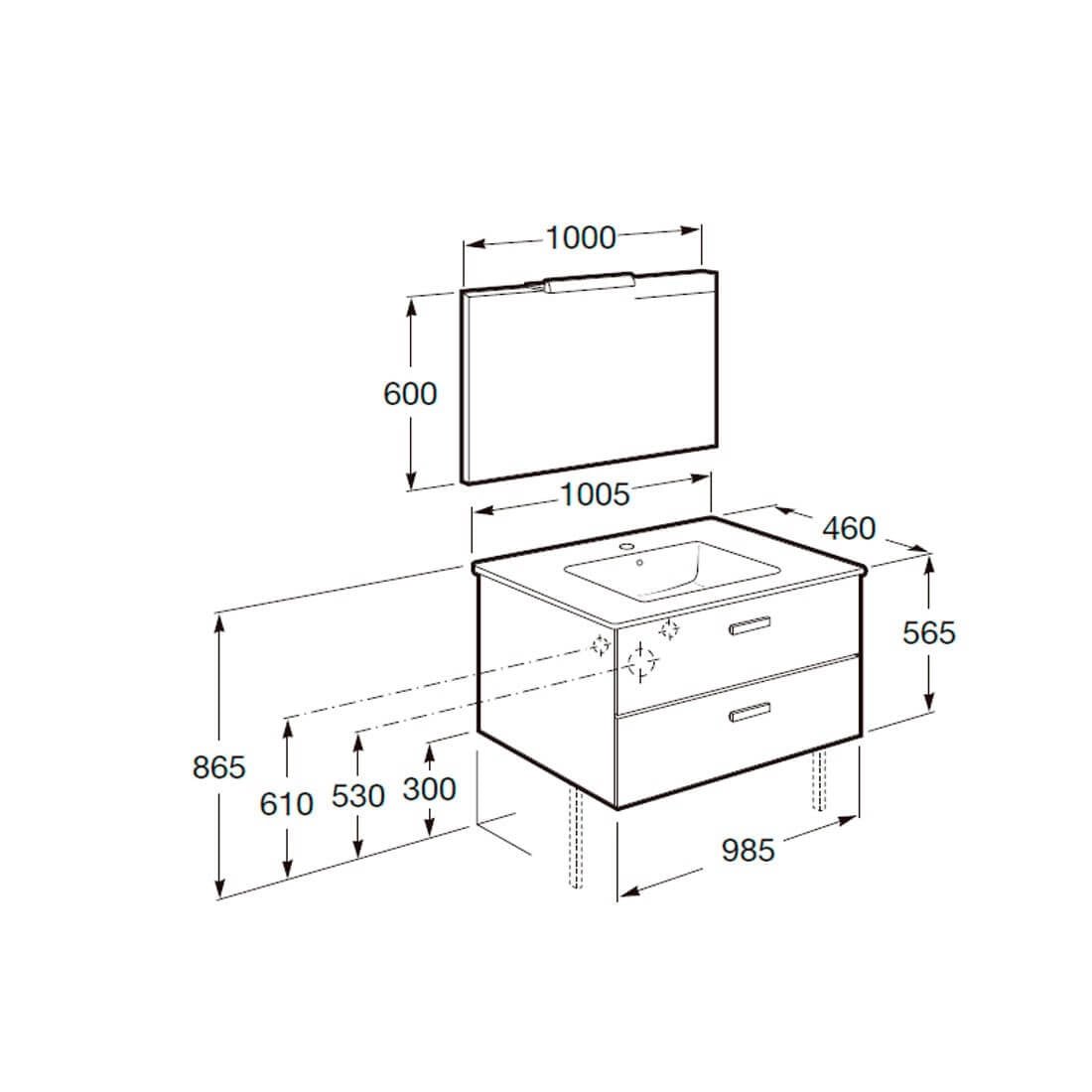 Pack Mueble de baño Roca Gap
