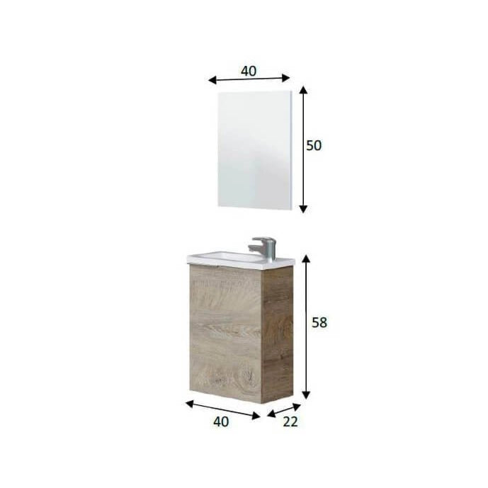 Mueble Mini para baño Compact