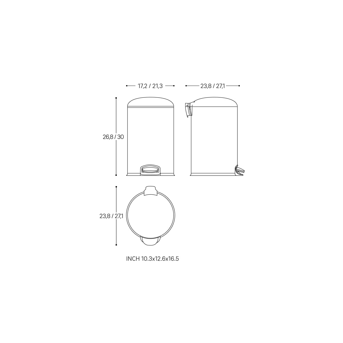 Papelera de baño automática Essentials - Thebath