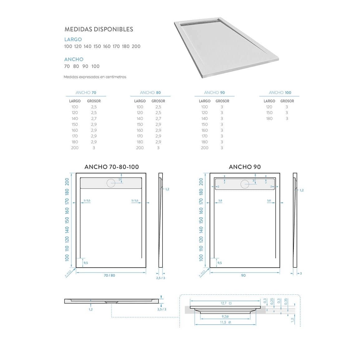 Plato de ducha Coruna