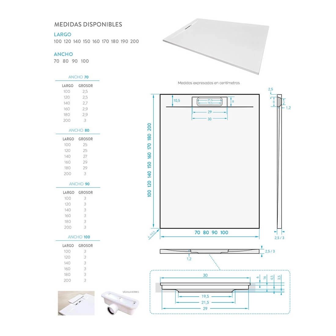 Plato de ducha moderno Eden