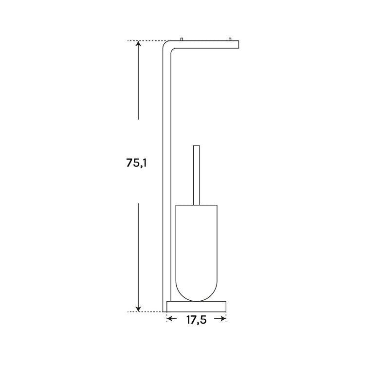 Suporte para papel higiénico Geyser com suporte para escova de sanita