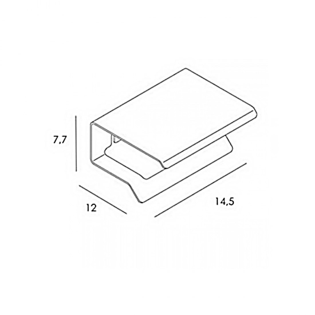 Portarrollos con tapa Slim mate