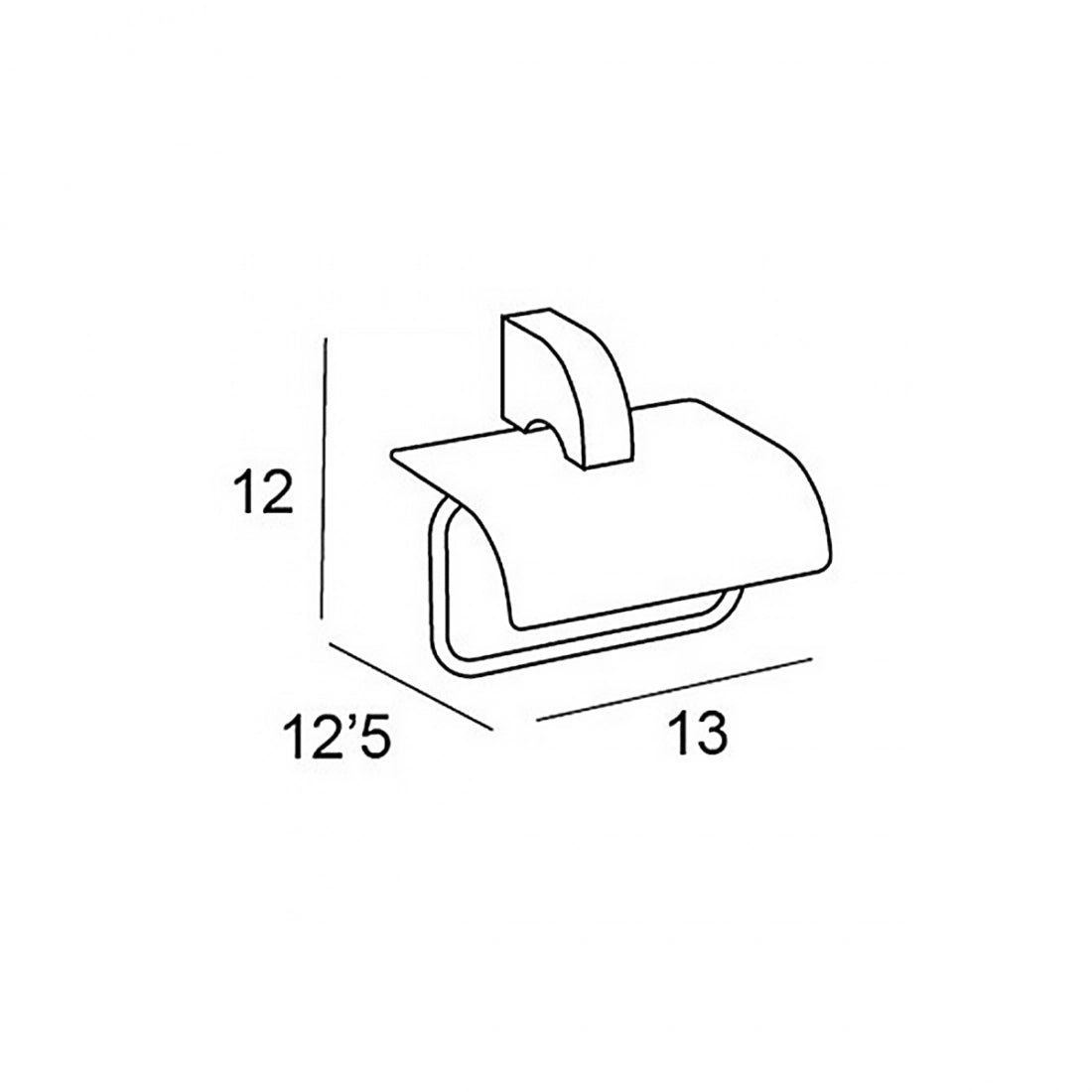 Portarrollos cromado