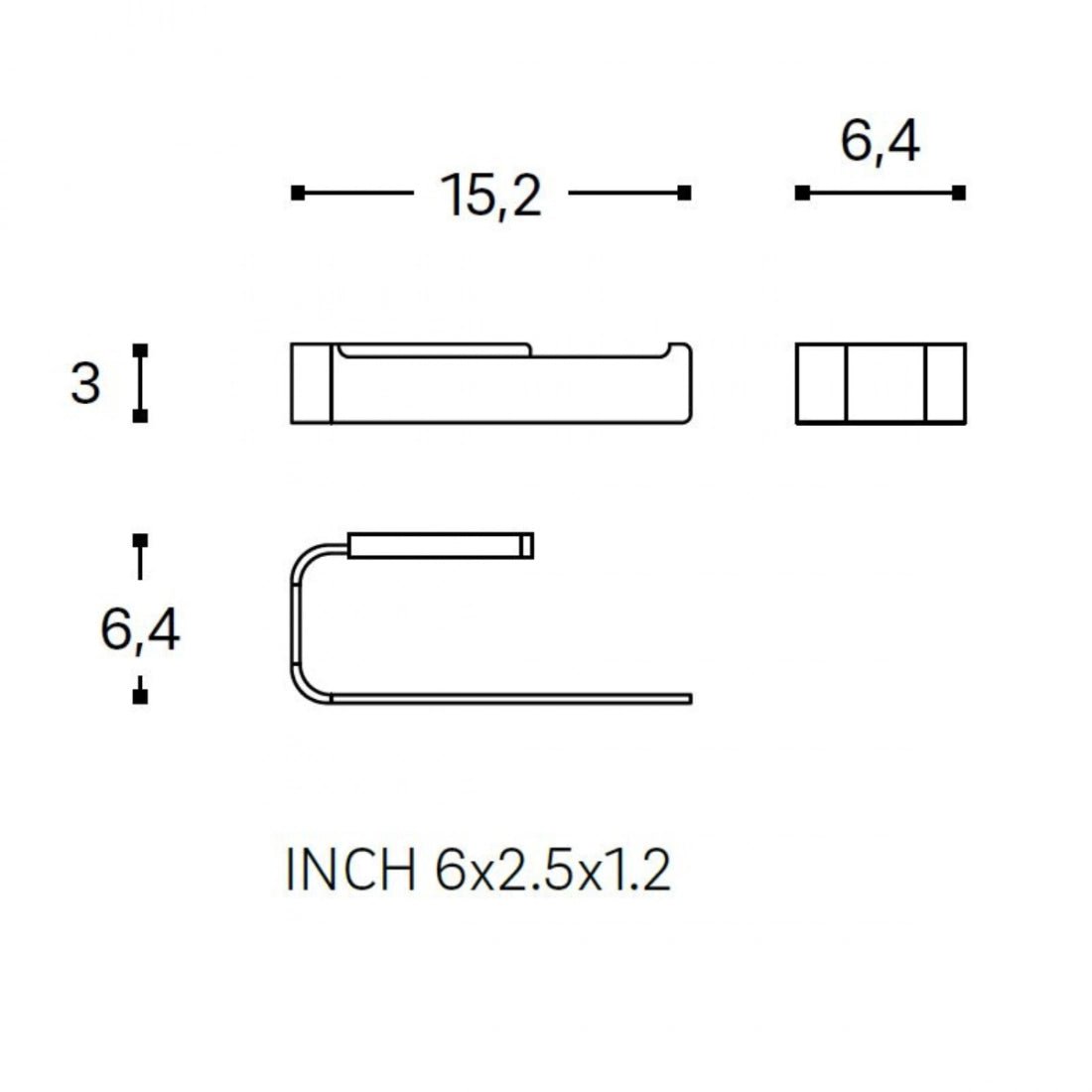Portarrollos sin tapa Line