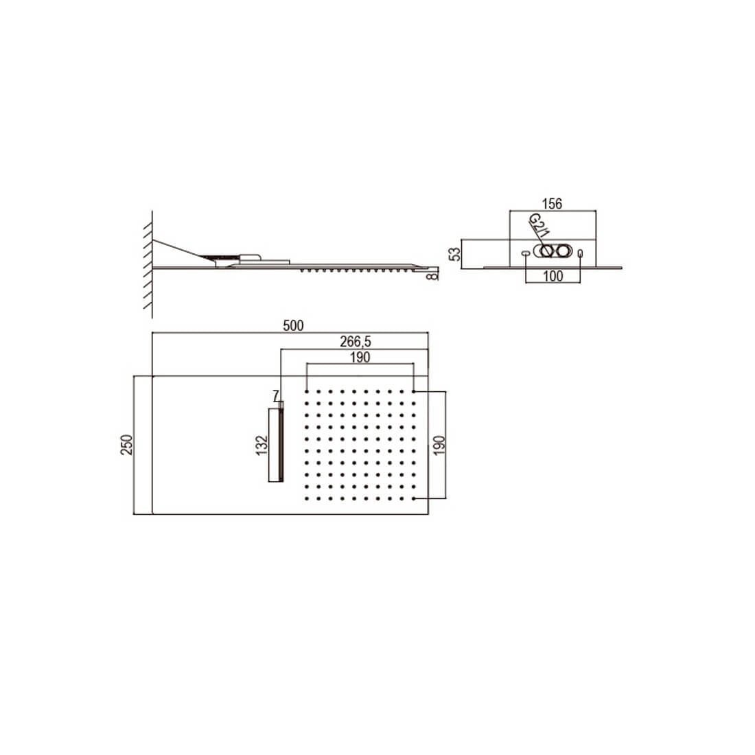 Rociador ducha Cascada