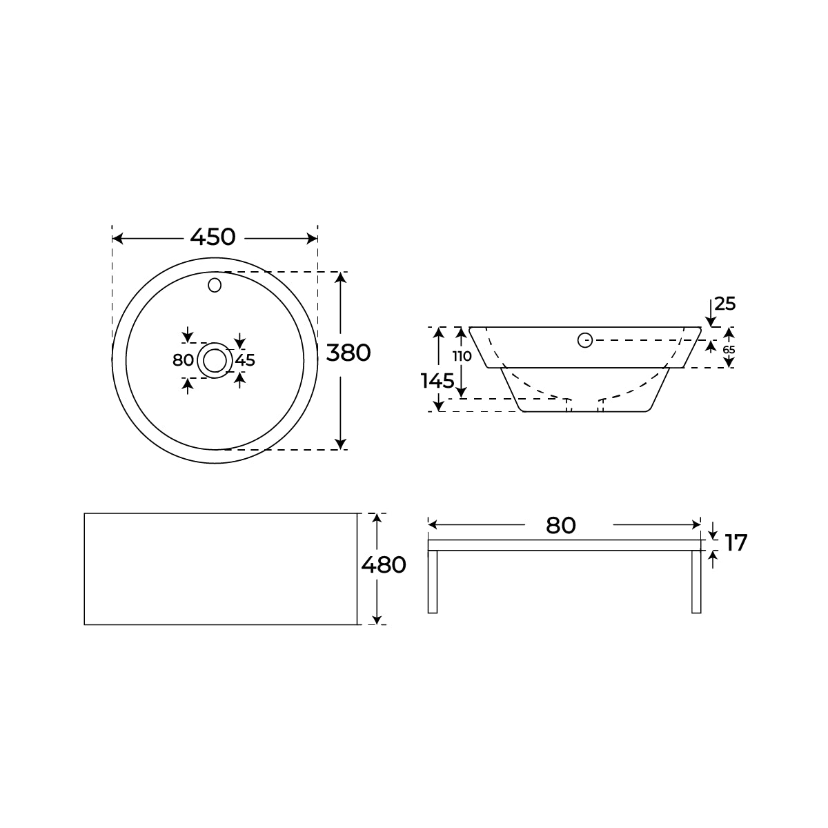 Lavabo con encimera Saona Bowl - Thebath