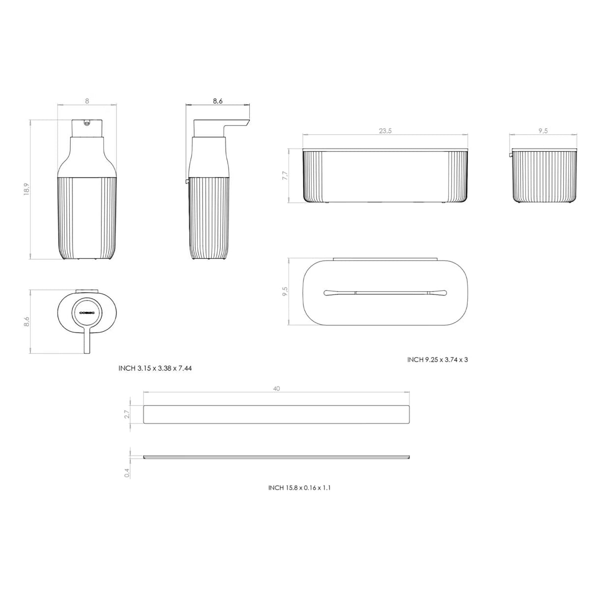 Set modular ducha con dosificador Alife - The Bath