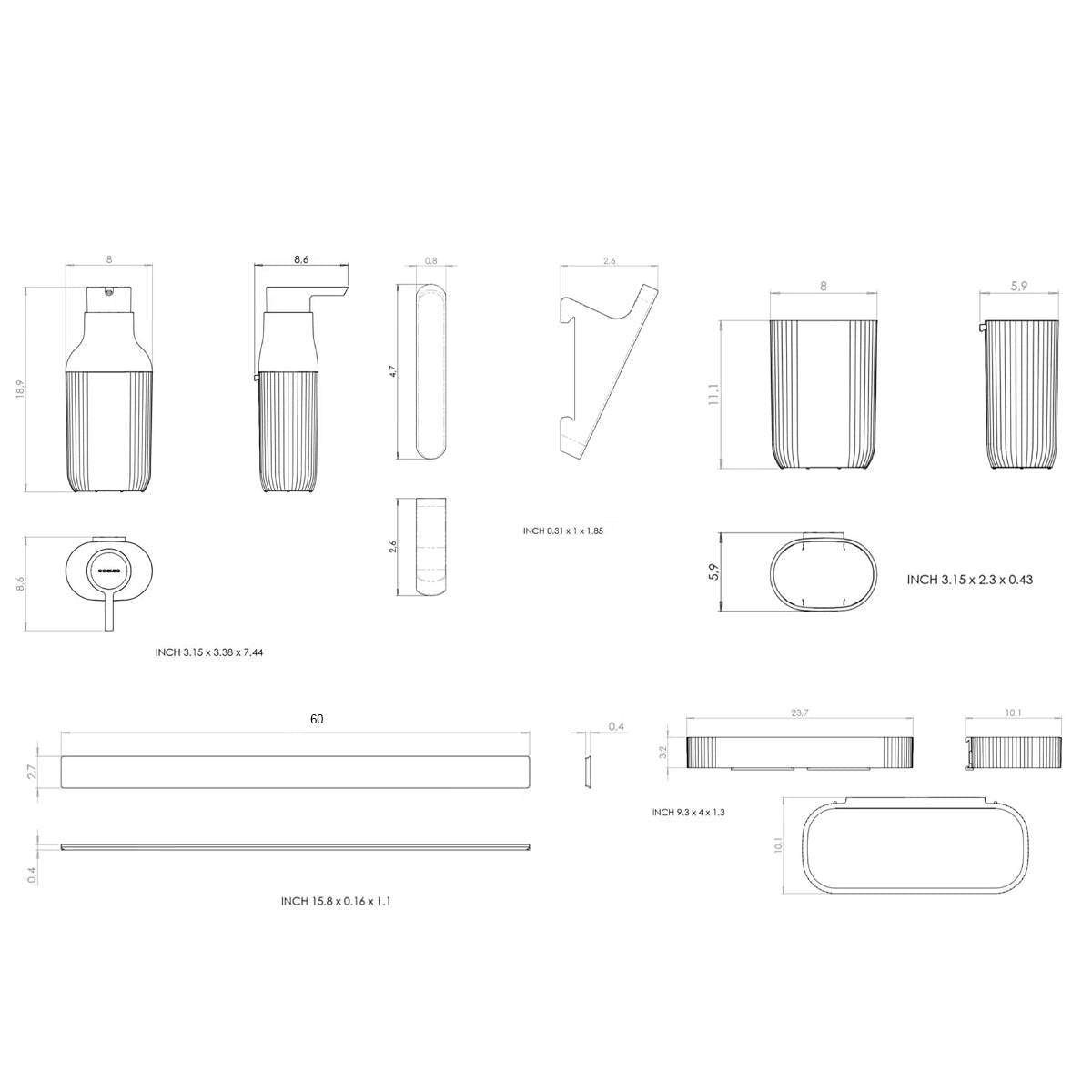 Set modular para baño Alife - The Bath