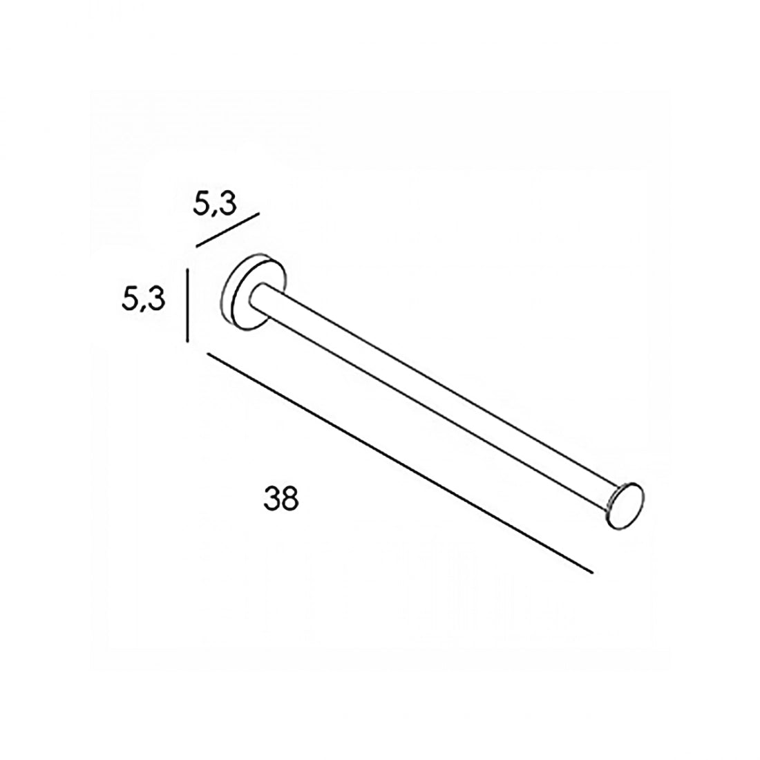 Toallero barra recto