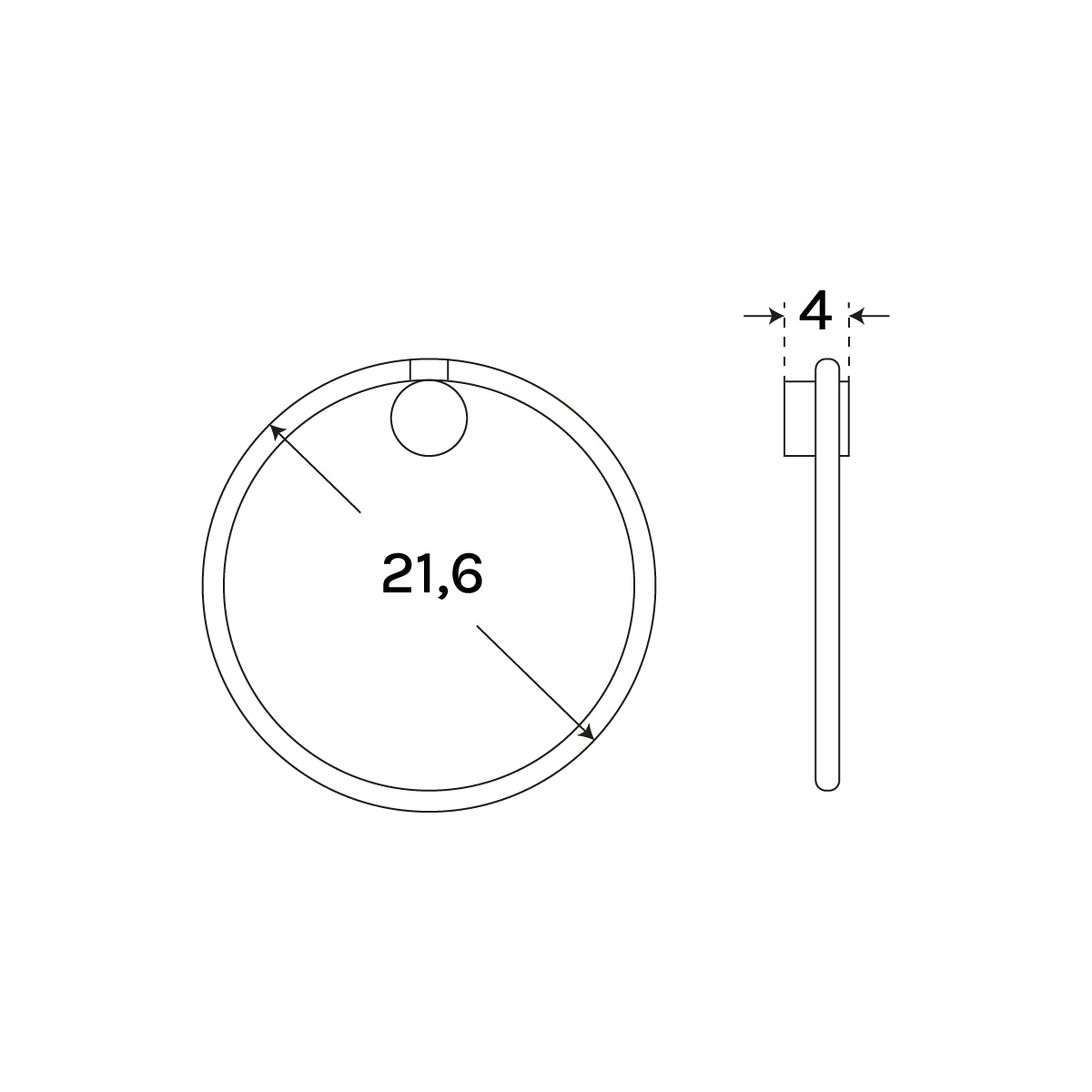 Toallero redondo Geyser - Thebath